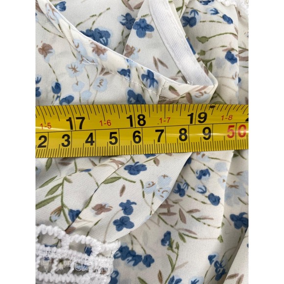 Prairie Maxi Dress Floral Lace Romantic Cottagecore Coastal Cowgirl Boho Size M - Picture 13 of 13